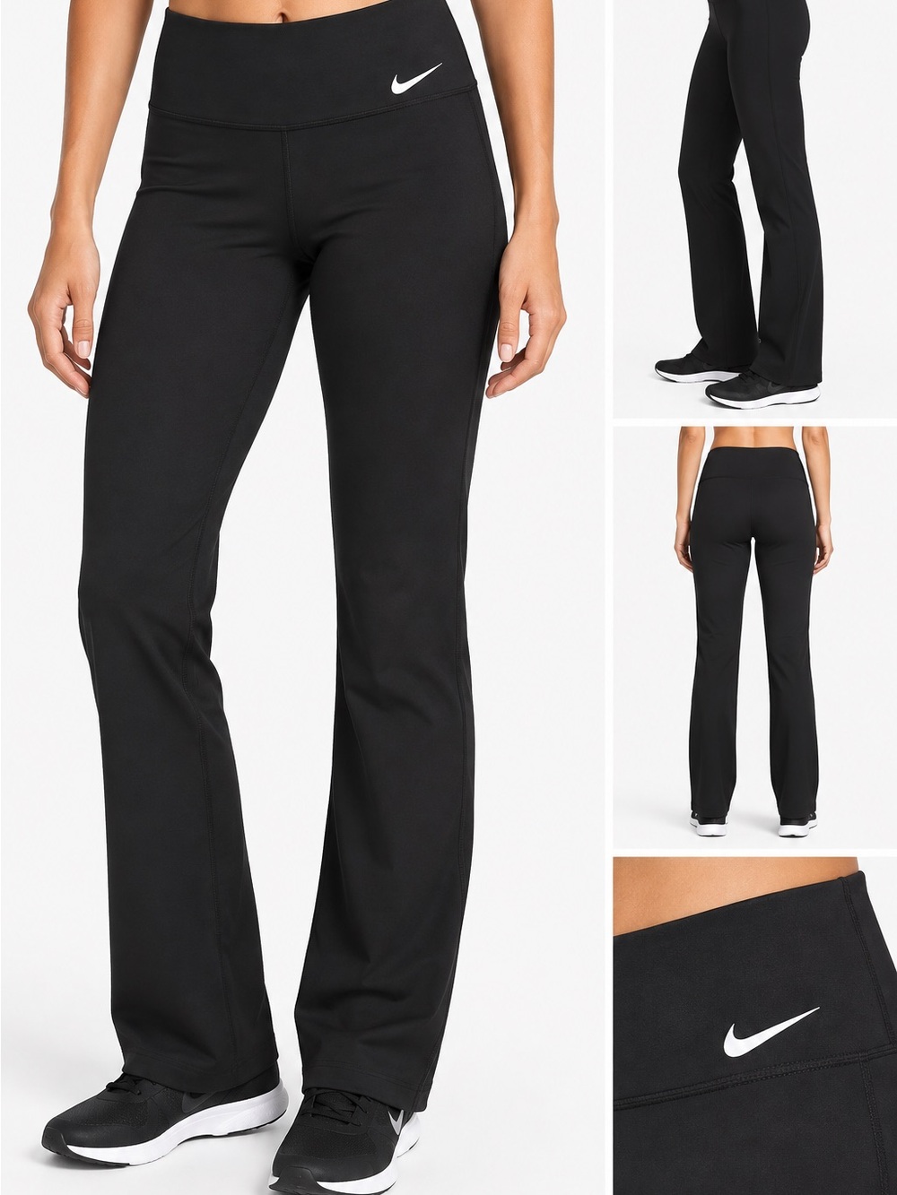 EUC Nike Power Classic Gym Pants Black Dri-FIT Yoga Workout Size Small